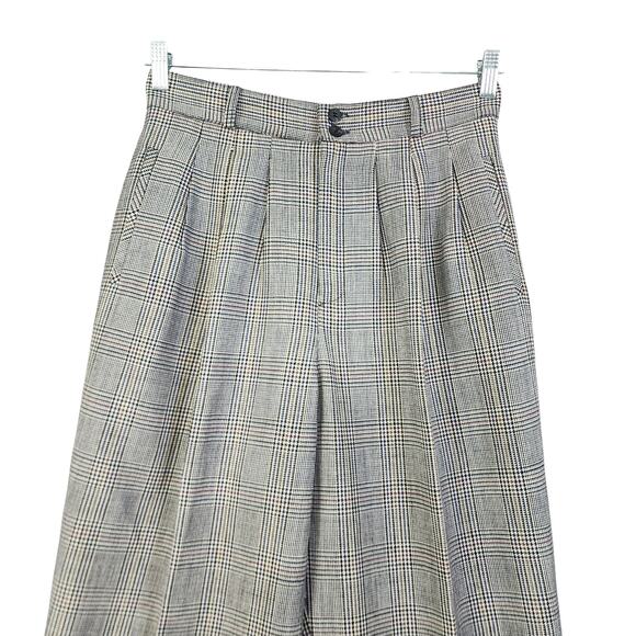 Alanni by Donnybrook Womens Plaid Wool Trouser Pants Size 12 Career Academia 90s - Picture 2 of 11